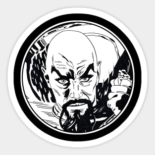 MING THE MERCILESS - Flash Gordon (Circle Black and White) Sticker